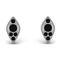 Milgrain Marquise Black Diamond Earrings - Faye No. 39 image 1