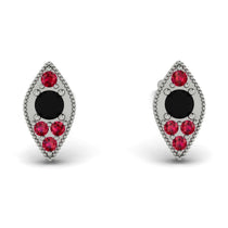 Milgrain Marquise Black Diamond Earrings - Faye No. 54 image 1