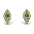 Milgrain Marquise Emerald Earrings - Faye No. 4