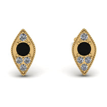 Milgrain Marquise Black Diamond Earrings - Faye No. 7 image 1