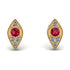 Milgrain Marquise Ruby Earrings - Faye No. 10