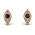 Milgrain Marquise Sapphire Earrings - Faye No. 13