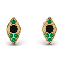 Milgrain Marquise Black Diamond Earrings - Faye No. 22 image 1