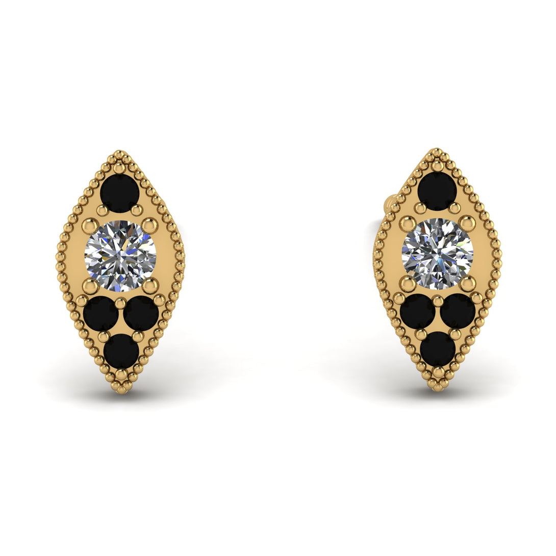 Milgrain Marquise Diamond Earrings - Faye No. 31