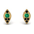Milgrain Marquise Emerald Earrings - Faye No. 34