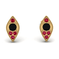 Milgrain Marquise Black Diamond Earrings - Faye No. 52 image 1