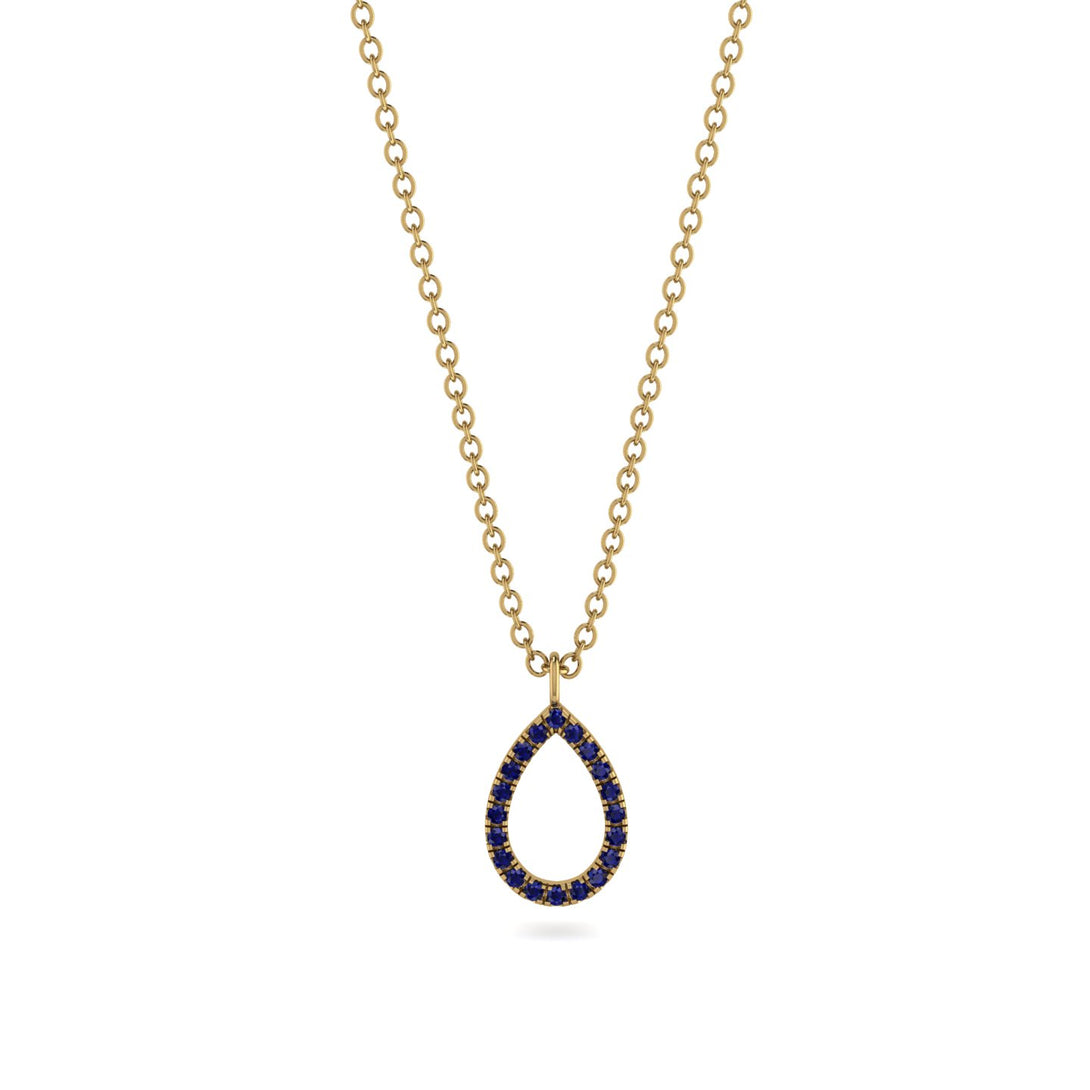 Pear Sapphire Necklace - Amina No. 13