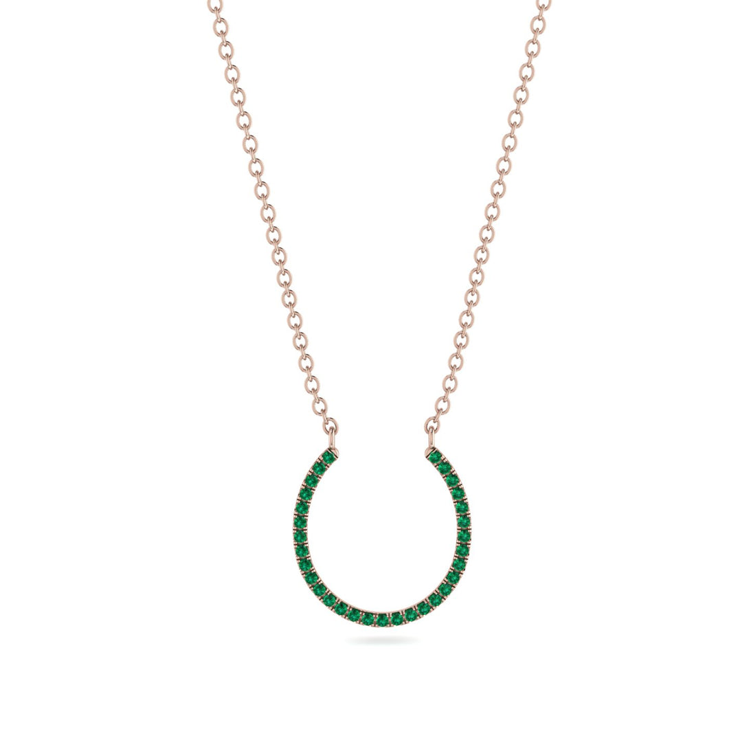 Horseshoe Emerald Necklace - Amira No. 5