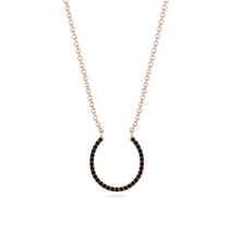 Horseshoe Black Diamond Necklace - Amira No. 8 image 1