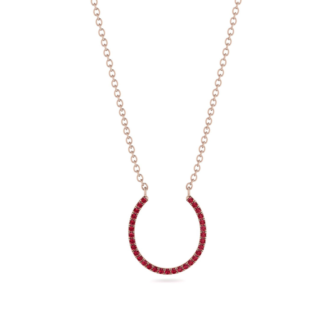 Horseshoe Ruby Necklace - Amira No. 11