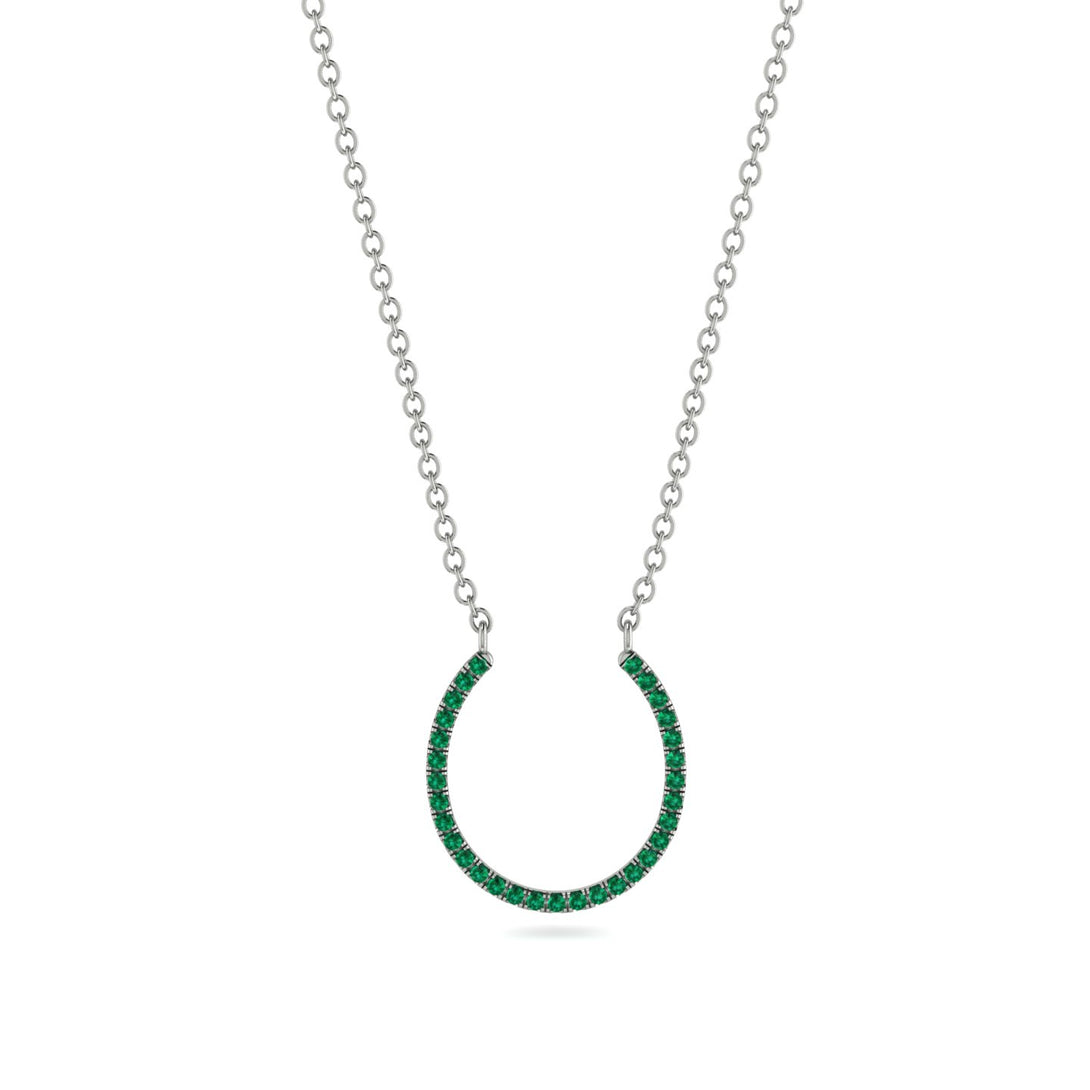Horseshoe Emerald Necklace - Amira No. 6