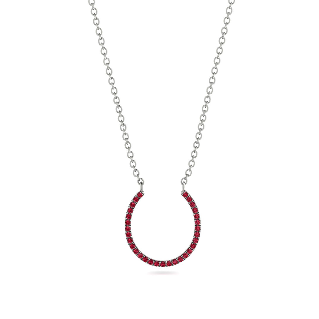 Horseshoe Ruby Necklace - Amira No. 12