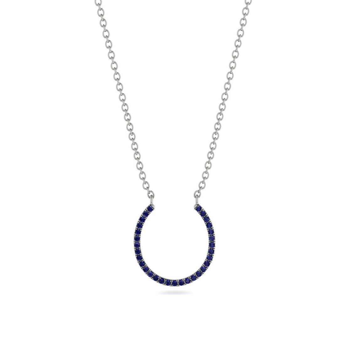 Horseshoe Sapphire Necklace - Amira No. 15