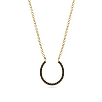 Horseshoe Black Diamond Necklace - Amira No. 7 image 1