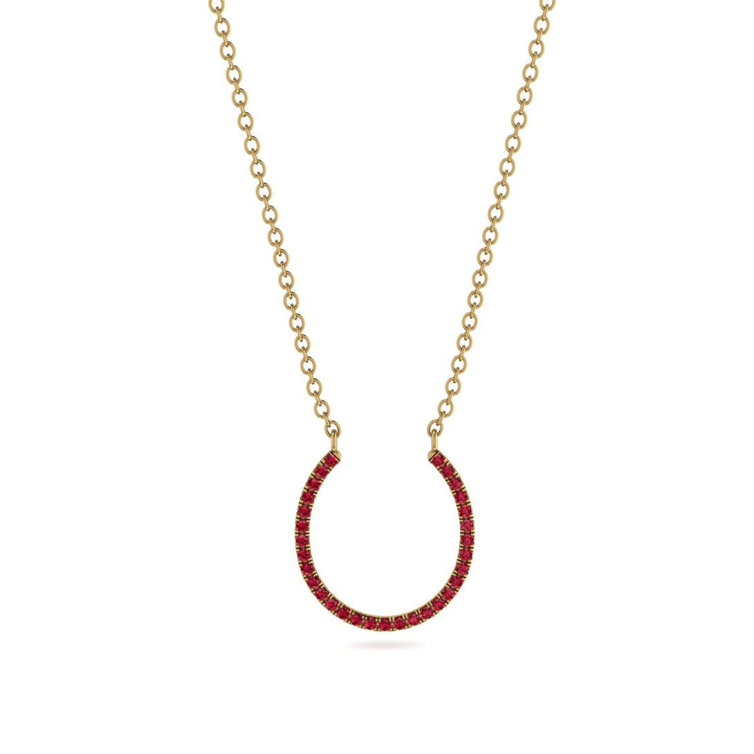 Horseshoe Ruby Necklace - Amira No. 10