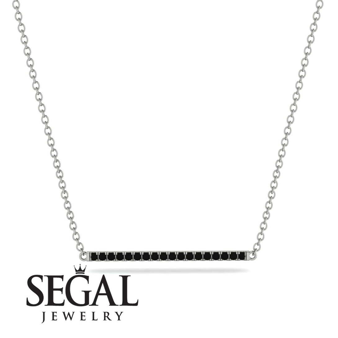 Long Line Black Diamond Necklace - Giselle No. 9