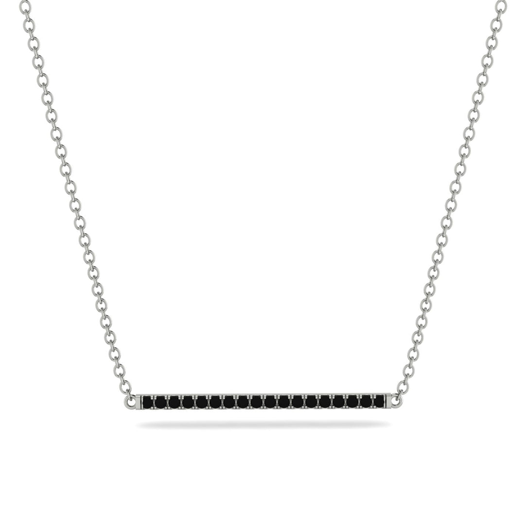 Long Line Black Diamond Necklace - Giselle No. 9