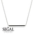 Long Line Black Diamond Necklace - Giselle No. 9