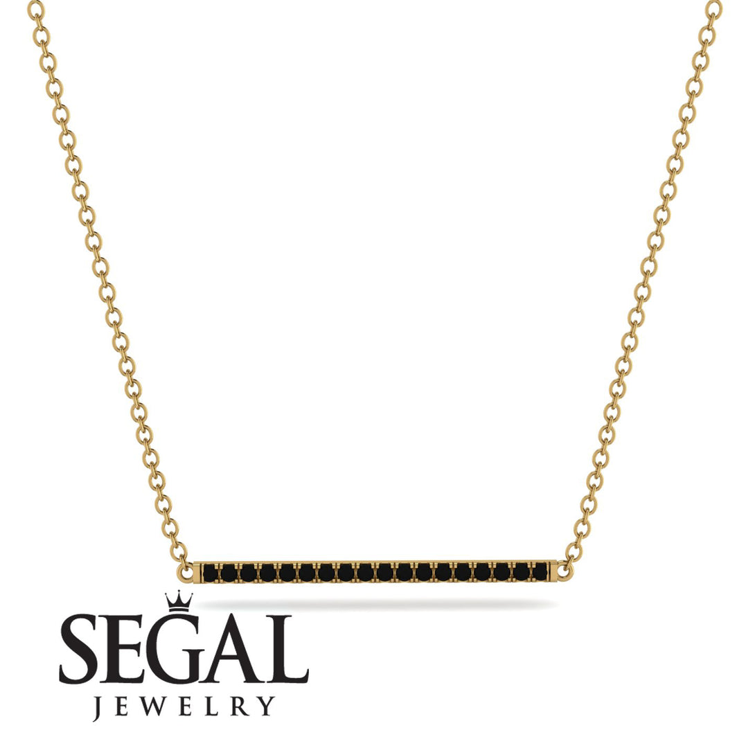 Long Line Black Diamond Necklace - Giselle No. 7