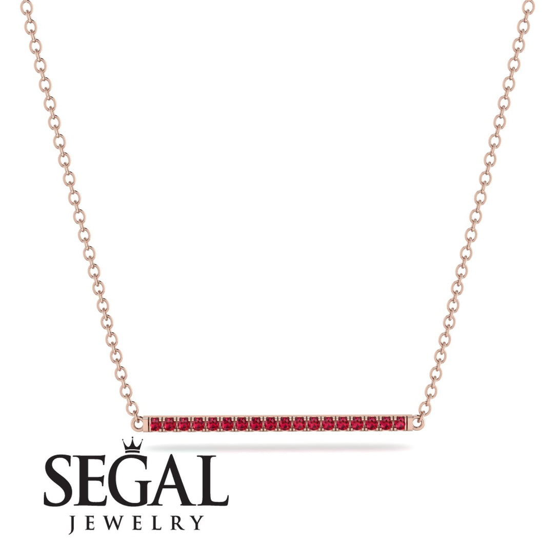 Long Line Ruby Necklace - Giselle No. 11
