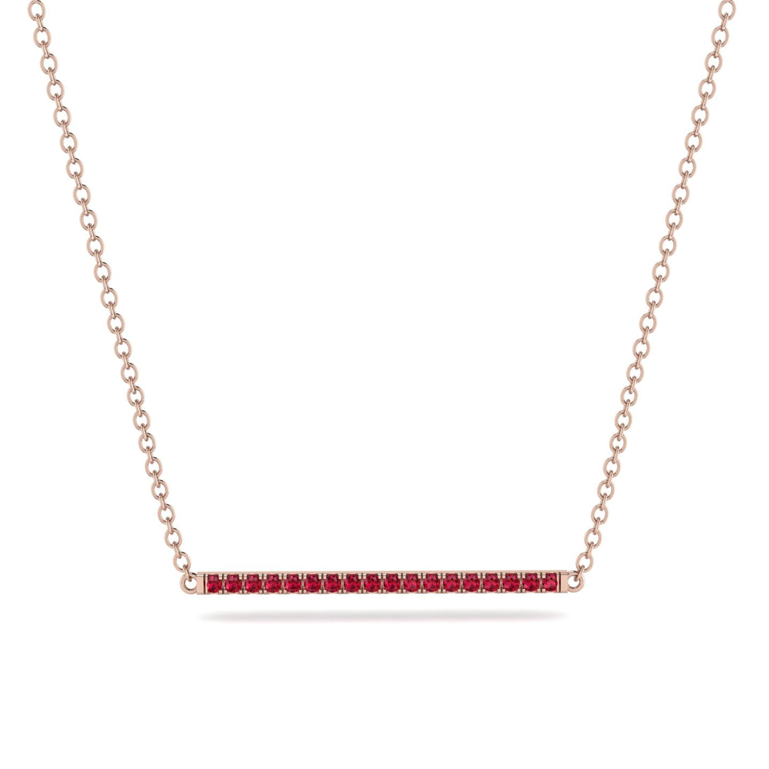 Long Line Ruby Necklace - Giselle No. 11