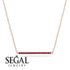 Long Line Ruby Necklace - Giselle No. 11