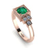 Square Emerald Engagement Ring - Samara No. 5