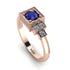 Square Sapphire Engagement Ring - Samara No. 14
