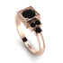Square Black Diamond Engagement Ring - Samara No. 38