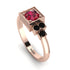 Square Ruby Engagement Ring - Samara No. 41