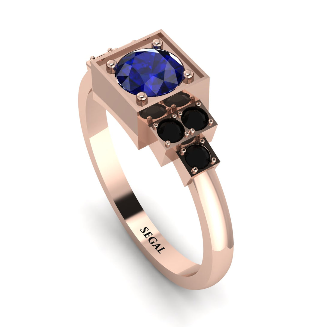 Square Sapphire Engagement Ring - Samara No. 44