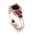 Square Black Diamond Engagement Ring - Samara No. 53 image 1