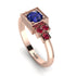 Square Sapphire Engagement Ring - Samara No. 59