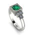 Square Emerald Engagement Ring - Samara No. 6
