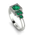Square Emerald Engagement Ring - Samara No. 21