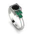Square Black Diamond Engagement Ring - Samara No. 24