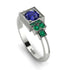 Square Sapphire Engagement Ring - Samara No. 30