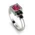 Square Ruby Engagement Ring - Samara No. 42