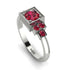 Square Ruby Engagement Ring - Samara No. 57