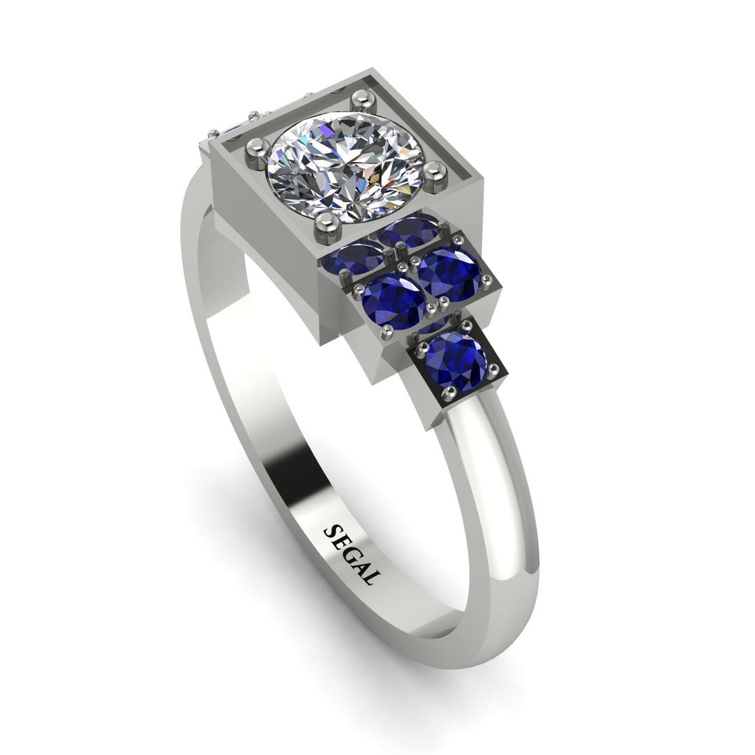 Square Diamond Engagement Ring - Samara No. 63