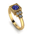 Square Sapphire Engagement Ring - Samara No. 13