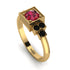 Square Ruby Engagement Ring - Samara No. 40