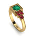 Square Emerald Engagement Ring - Samara No. 49