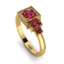 Square Ruby Engagement Ring - Samara No. 55