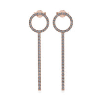 Hanging Circle Diamond Earrings - Lilah No. 2 image 1