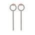 Hanging Circle Diamond Earrings - Lilah No. 2