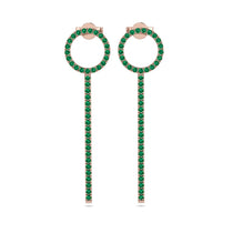 Hanging Circle Emerald Earrings - Lilah No. 5 image 1