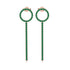 Hanging Circle Emerald Earrings - Lilah No. 5