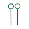 Hanging Circle Emerald Earrings - Lilah No. 6