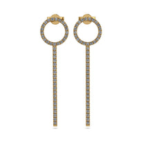 Hanging Circle Diamond Earrings - Lilah No. 1 image 1